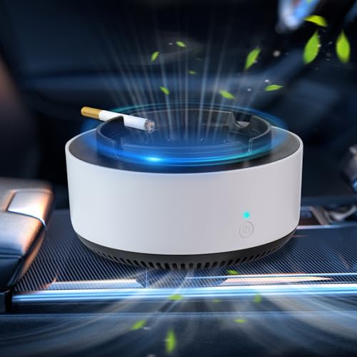Multifunktionaler Rauchloser Aschenbecher mit Luftreiniger - 2 in 1 Elektronischer Luftreiniger Aschenbecher mit Filter, 360° Umgeben Intelligenter Aschenbecher für Innenbereich Zuhause, Bars, Auto von VioRose