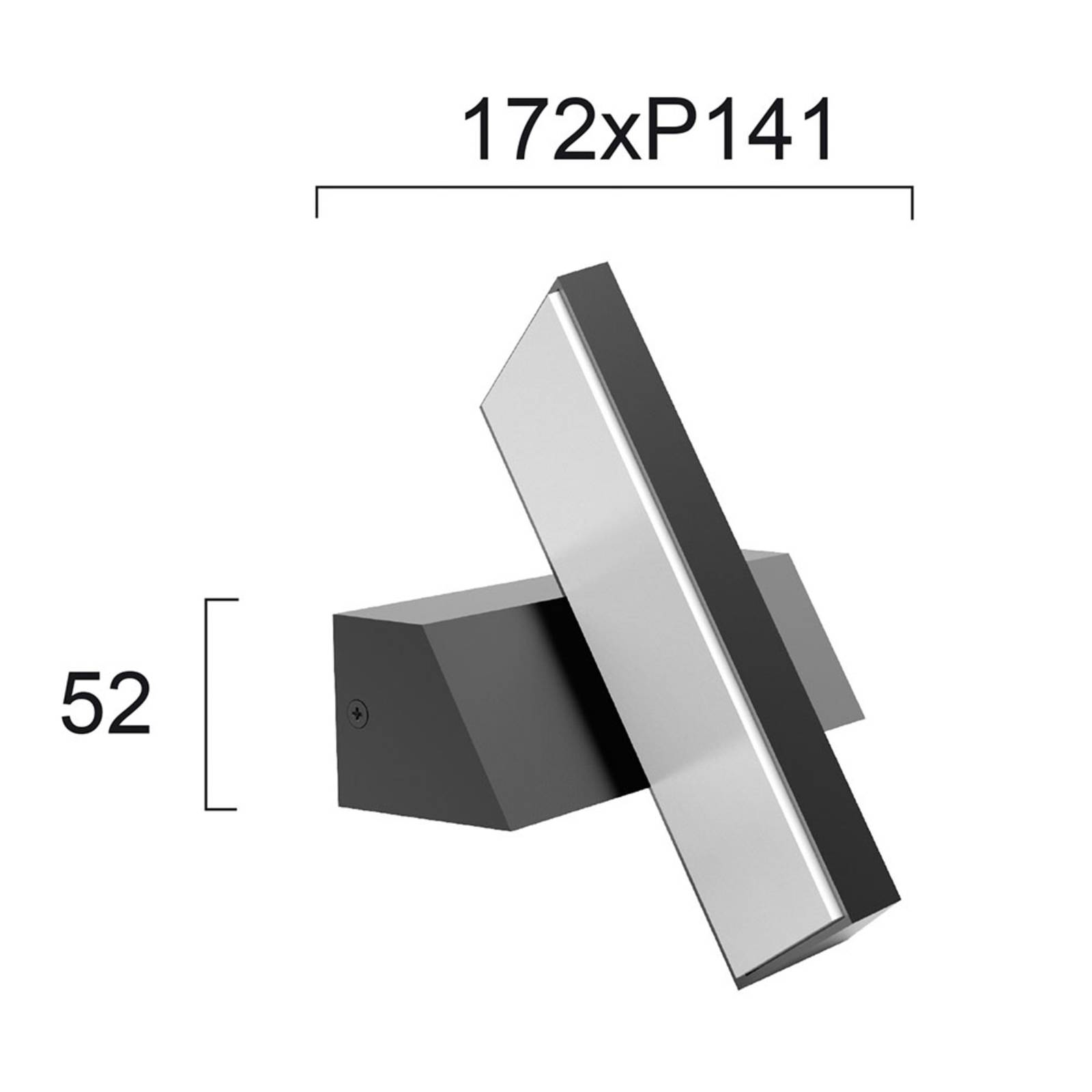 LED-Außenwandleuchte Casteo, drehbar 350° von Viokef