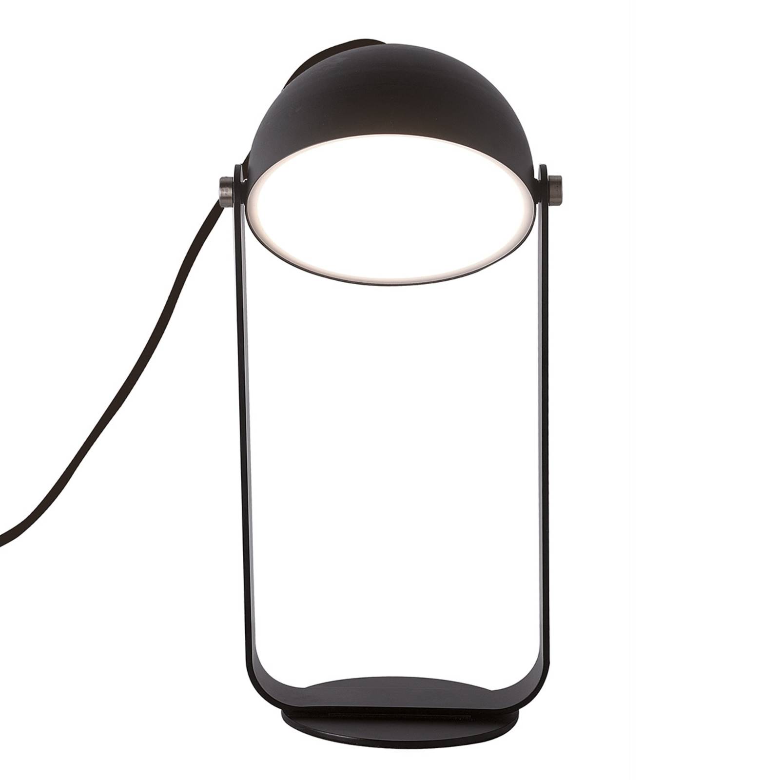LED-Tischleuchte Hemi schwenkbarer Schirm schwarz von Viokef