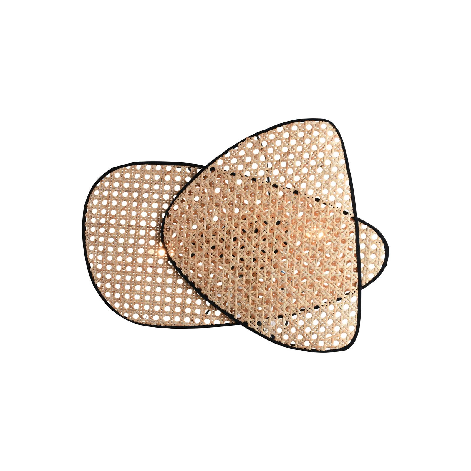 Wandleuchte Gheisa aus Rattan, zweiflammig Wandleuchte Gheisa aus Rattan, zweiflammig von Viokef