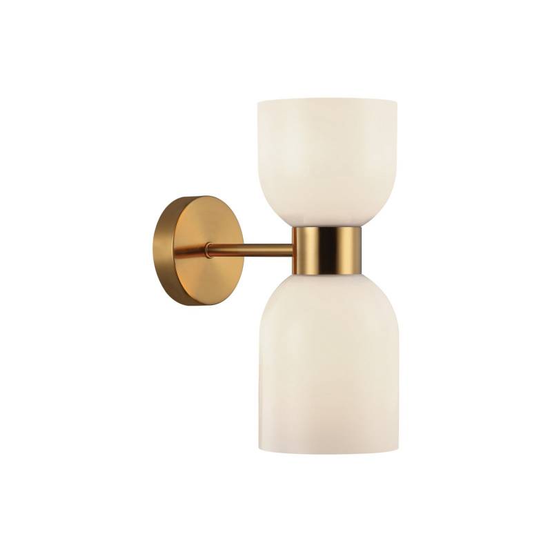 Viokef Wandleuchte Memory Wandlampe Wandlicht Leuchte Glas Bronze/Weiß 2 Flammig B-Ware von Viokef