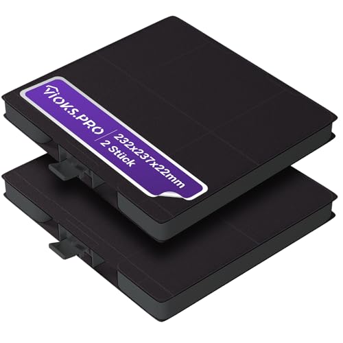 Viоks.pro 2 Stk Aktivkohlefilter Dunstabzug 232x237x22mm Ersatz für Bosch 11026769 00705431 DHZ5326 LZ53251 Z5101X1 - Aktivkohle Filtermatte Dunstabzugshaube Neff Bosch Constructa von Vioks.pro