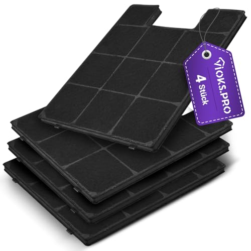 Viоks.pro 4x Filter für Dunstabzugshaube Umluft Ersatz für Amica Aktivkohlefilter Dunstabzugshaube KF 17141 KF 17147 OKC 623 S - Filter Abzugshaube Kohlefilter für Dunstabzugshauben Aktivkohle Filter von Vioks.pro