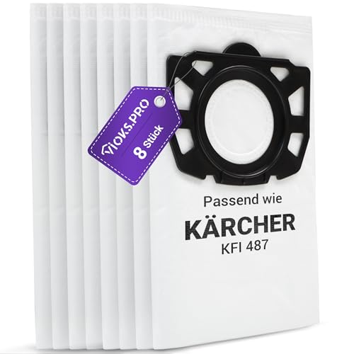 Viоks.pro 8x Filtertüten Vlies Ersatz für Vliesfilterbeutel KFI 487 Kärchеr 2.863-006.0 Kärchеr Staubsaugerbeutel - Staubsauger Beutel für Kärchеr Nass Trockensauger WD4 WD5 WD6 WD5P WD6P MV4 MV5 MV6 von Vioks.pro