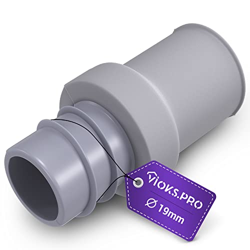 Vioks.pro Ablaufschlauch Verbinder 19 mmØ Waschmaschine Abfluss Adapter Gummi Schlauch Endstück - Verbindungsstück Ablaufschlauch Adapter für Abwasserschlauch Waschmaschine Spülmaschine von Vioks.pro