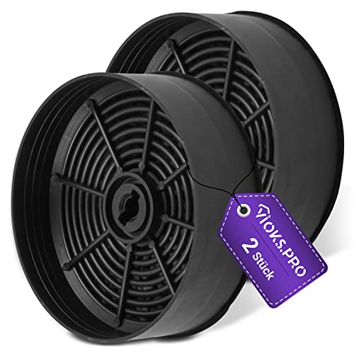 Vioks.pro Aktivkohlefilter 125mmØ Set 2x Ersatz für AEG Filter Dunstabzugshaube ECFB03 Abzugshaube Filter Rund, Kohlefilter für Dunstabzugshauben von Vioks.pro