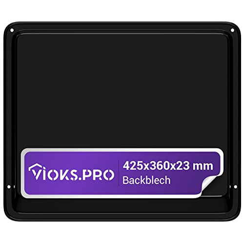 Vioks.pro Backblech 425x360 x23 mm emailliert Ersatz für AEG Electrolux Backblech 387028720/2 - Backblech für Backofen AEG, Electrolux u.a. von Vioks.pro