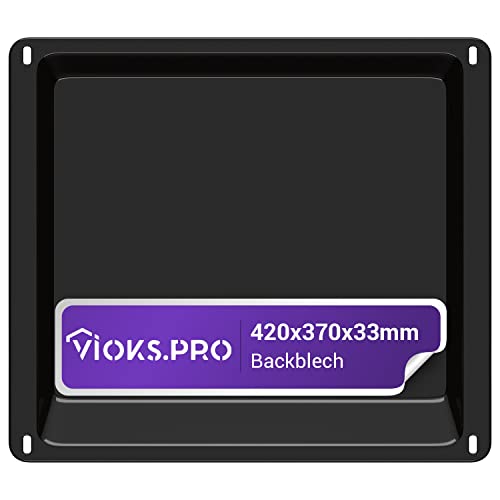 Vioks.pro Backblech 42x37 cm Ersatz für Electrolux AEG Backblech 353193922/5 - Tiefes Backblech für AEG Backofen & Competence Backofen Zubehör von Vioks.pro