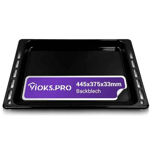 Vioks.pro Backblech Tief 445x375x33mm Ersatz für Backblech Whirlpool 481010683239 - Tiefes Backblech 445 x 375 für Backofen Ignis Whirlpool Beko ua von Vioks.pro