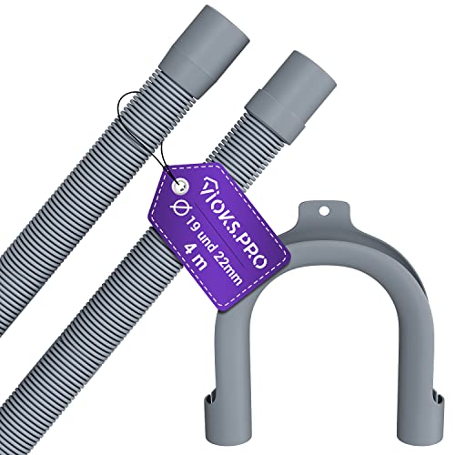 Vioks.pro Flexibler Ablaufschlauch Waschmaschine Schlauch Universal 4m Ø22/19mm für Waschmaschine - Geschirrspüler & Waschmaschine Zubehör von Vioks.pro