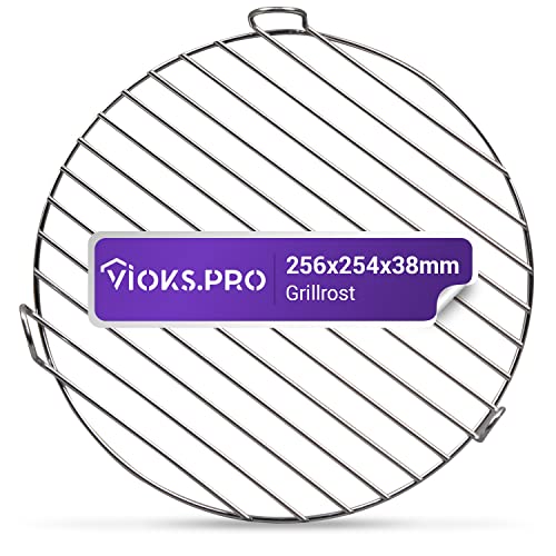 Vioks.pro Grillrost Edelstahl 240x33mm Ersatz für DeLonghi Grillrost Rund 5512510181 - Gitterrost Heißluftfritteuse & Kuchengitter Abkühlgitter von Vioks.pro