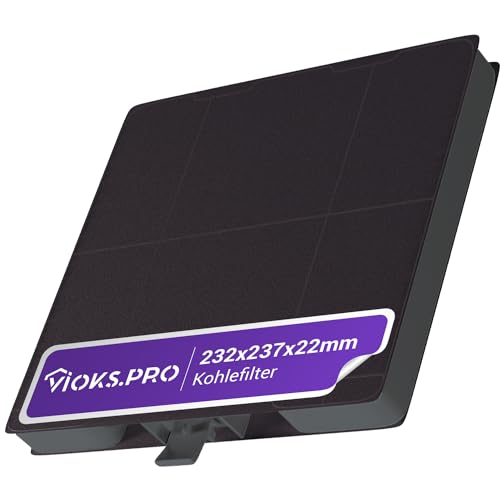 Viоks.pro Kohlefilter Dunstabzugshaube 232x237x22mm Ersatz für Bosch DHZ5326 11026769 00705431 LZ53251 Z5101X1 - Filter Aktivkohlefilter für Dunstabzugshaube Neff Constructa Bosch von Vioks.pro
