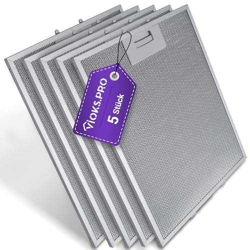 Vioks.pro Set 5x Fettfilter Dunstabzugshaube Metall 310x250mm Ersatz für Bosch, Siemens, Constructa, Neff Dunstabzugshaube Filter von Vioks.pro