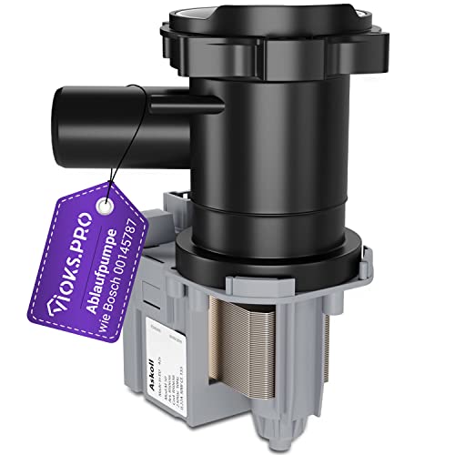 Vioks.pro Waschmaschine Abwasserpumpe Ersatz für Bosch Pumpe 00145787 - Ablaufpumpe Laugenpumpe mit Kopf und Sieb für Bosch Serie 4 Varioperfect von Vioks.pro