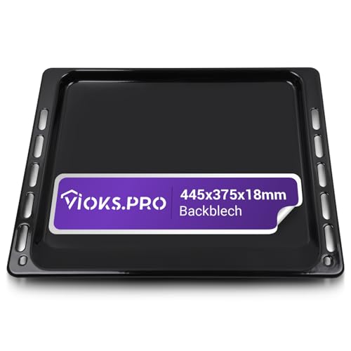 Vioks.pro Backblech 445х375х18mm Ersatz für Whirlpool 481010683241 Fettpfanne Emailliert - Ofenbleche für Backofen Ignis, Bauknecht, Whirlpool von Vioks.pro