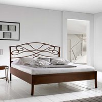 Bett in Braun Metall von Violata Furniture