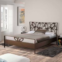 Design Bett in Braun Metall von Violata Furniture