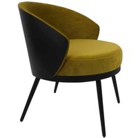 Design Polstersessel in Goldfarben und Schwarz Untergestell aus Metall von Violata Furniture