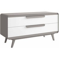 Design Sideboard in Grau Weiß Kunstleder modern von Violata Furniture