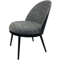 Esszimmer Polsterstuhl im Retro Look Schwarz und Grau von Violata Furniture