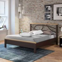 Metallbett in Braun Holz modern von Violata Furniture