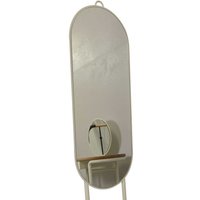 Ovaler Standspiegel in Weiß Metall Eiche Massivholz von Violata Furniture