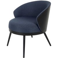 Retrosessel in Schwarz und Blau 60 cm breit von Violata Furniture