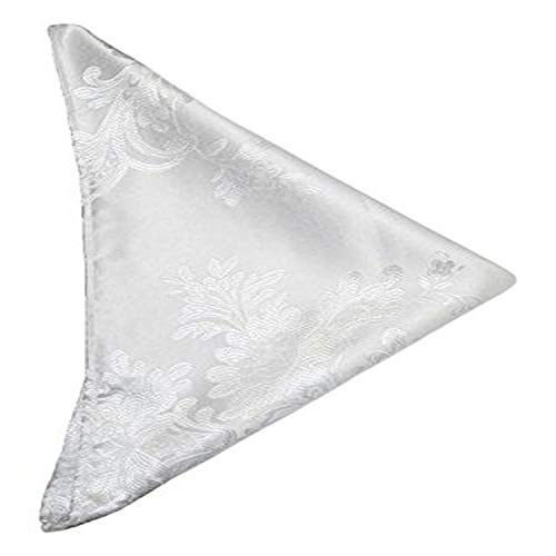 Violet Linen Majestic Damast-Tischdecke, rechteckig, 152,4 x 304,8 cm, Weiß von Violet Linen
