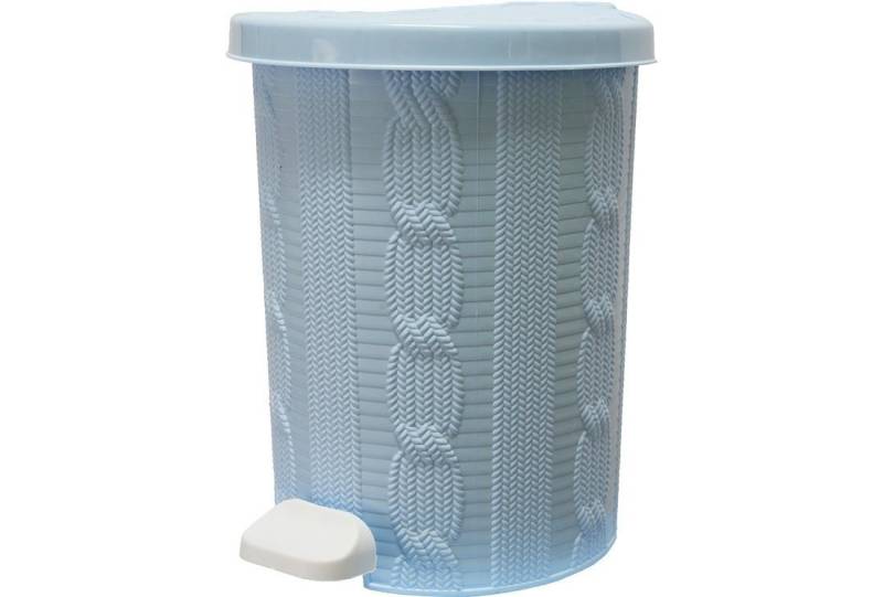 Violet Biomülleimer 3-er, Mülleimer-Set, Abfallbehälter, Im Strickerei-Design von Violet
