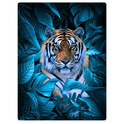 Dick Decke Weich Wärme Gemütlich Flanell-Fleece Sofadecke Deckeldecke Tropische Pflanze Tiger Tarnung Tarnung 125 x 200 cm von Violetpos