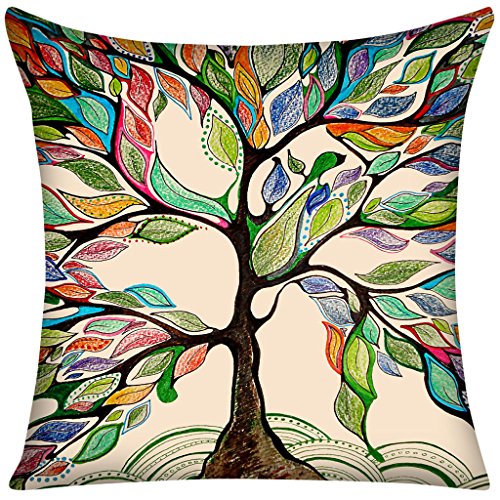 Violetpos 40 x 40 cm Kissenbezug Lebenszitate Bunt Baum Home Decor Werfen Kissen von Violetpos