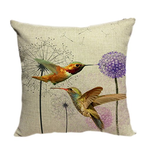 Violetpos 50 x 50 cm Kissenhülle Deko Sofa Zierkissenbezug Auto Zierkissenbezüge Kissenbezüge Kopfkissen Kissen Schöne Löwenzahn Kolibri Pflanze Tier Violetpos 50 x 50 cm Kissenhülle Deko Sofa Zierkissenbezug Auto Zierkissenbezüge Kissenbezüge Kopfkissen Kissen Schöne Löwenzahn Kolibri Pflanze Tier von Violetpos