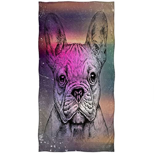 Violetpos Badetuch Französische Bulldogge Handgezeichnet SkizzeFranzösische Bulldogge Handgezeichnet Skizze 70 cm x 140 cm Strandtuch von Violetpos