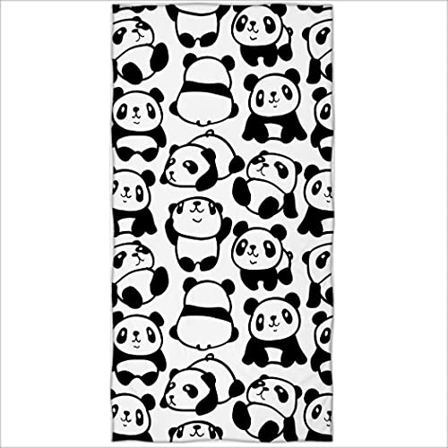 Violetpos Badetuch Panda Geschenke Für Mädchen 70 cm x 140 cm Strandtuch von Violetpos