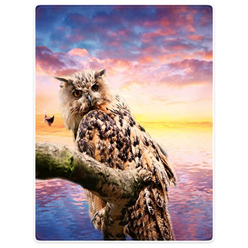 Violetpos Dick Decke Weich Wärme Gemütlich Flanell-Fleece Sofadecke Deckeldecke Schöner Himmel Meer Sonnenuntergang Eule Auf Einem AST Stehend 150 x 200 cm Violetpos Dick Decke Weich Wärme Gemütlich Flanell-Fleece Sofadecke Deckeldecke Schöner Himmel Meer Sonnenuntergang Eule Auf Einem AST Stehend 150 x 200 cm von Violetpos