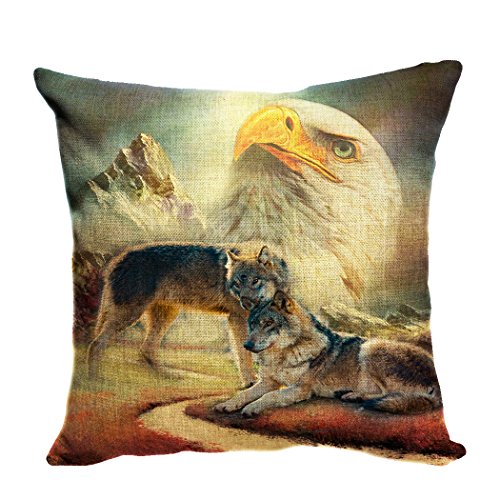 Violetpos Kissenhülle Deko Sofa Zierkissenbezug Auto Zierkissenbezüge Kissenbezüge Kopfkissen Kissen Adler Wolf Muster 50 x 50 cm Violetpos Kissenhülle Deko Sofa Zierkissenbezug Auto Zierkissenbezüge Kissenbezüge Kopfkissen Kissen Adler Wolf Muster 50 x 50 cm von Violetpos
