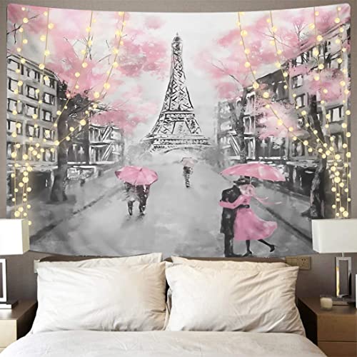 Violetpos Tapisserie Der Wandbehang Paris Eiffel Tower Vintage French Home Decor Wandbehang Wandteppiche Wandkunst für Zimmer 148x200cm H/W von Violetpos