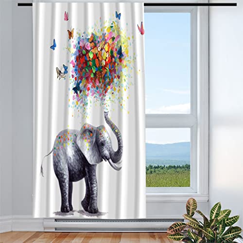 Violetpos Vorhänge Gardinen für Wohnzimmer Schlafzimmer 1 Stück Schmetterlings Elefant Bunter Herzförmiger Ballon 117x138cm W/H Violetpos Vorhänge Gardinen für Wohnzimmer Schlafzimmer 1 Stück Schmetterlings Elefant Bunter Herzförmiger Ballon 117x138cm W/H von Violetpos