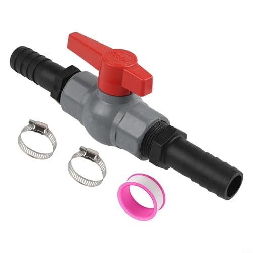 2,5 cm Schlauchanschluss-Absperrventil, PVC-Kugelhahn für effiziente Wasserkontrolle in Pool und Bewässerung (1 (32 mm) + 25 mm von Violiica