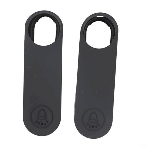 2 bunte Silikonabdeckungen für kabellose Nest-Türklingel, verbesserte Schutzlösungen (schwarz) von Violiica