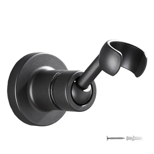 360° verstellbare Duschkopfhalterung, Wandhalterung mit Schrauben für Badezimmer, breite Passform, Handbrause, Kupfermaterial (grau) von Violiica