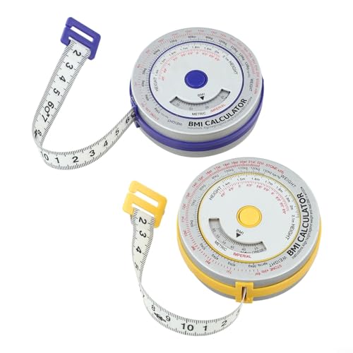 Body Mass Index 150 cm Maßband für genaue Messung und Diätplanung (blau + gelb) von Violiica