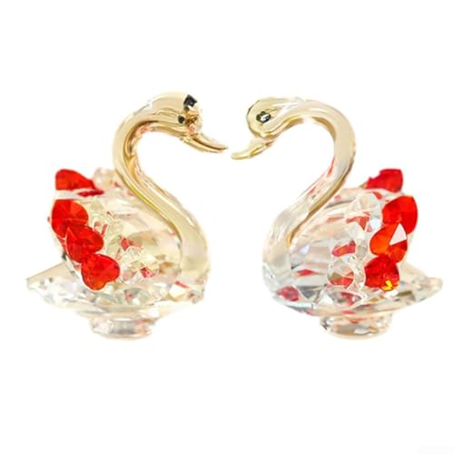 Chic & Modern Elegant For Crystal Swans Designed to Enrich Your Living Space with Style & Grace (Red Transparent) von Violiica