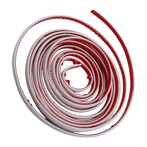 Dekorative PVC-Eckkantenverkleidung, 5 m lang, 0 8 cm breit, geeignet für flache und gebogene Oberflächen in der Heimdekoration (weiß) von Violiica