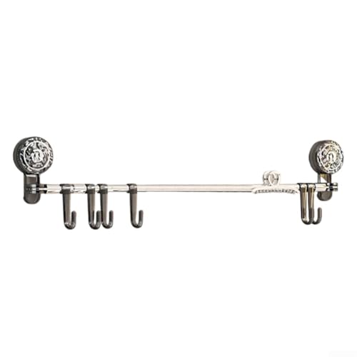 Effizient gestalteter verstellbarer Handtuchhalter, starke Haftung und einfache Entfernungsoptionen (grau) von Violiica