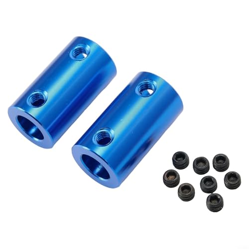 Flexible Wellenkupplung, Aluminium-Kupplung mit vier Maschinenschrauben, für 3D-Drucker-Motoren und mechanische Getriebeanwendungen (2 Stück, 6–8 mm) von Violiica