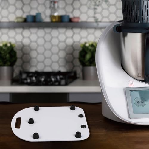 For Thermomix Rutschfeste Stabilitätsmatte für TM5 & sichere und zuverlässige Küchennutzung (weiß) von Violiica