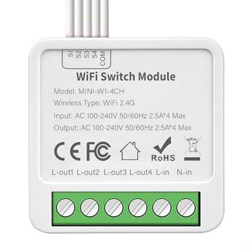 Für Tuya Smart WIFI Switch 10A 234 Bit Hausautomationsmodul für 2-Wege-Steuerung Fernzugriff über For Smart Life App Vier-Wege-Schalter von Violiica