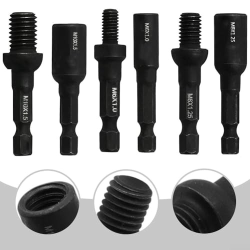Gewindeeinsatz-Treiber-Werkzeug-Set für M6/M8/M10 Stockschrauben mit 1/4-Zoll-Sechskantschaft (M6) von Violiica