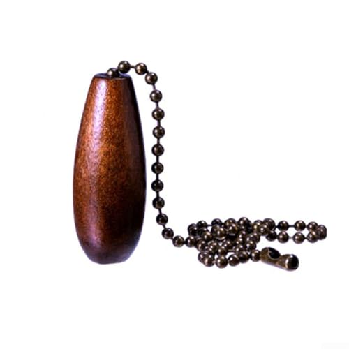 Holzzugkette für Badezimmer für Lichtschalter, ästhetische und praktische Heimdekoration (braun) von Violiica